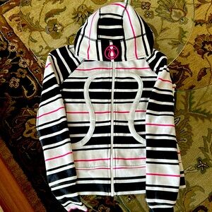 Size 6 stripped Lululemon hoodie.